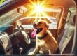 cane chiuso in auto sotto il sole