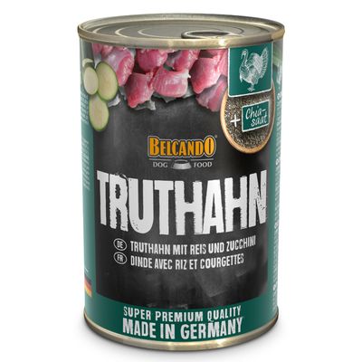 Belcando Super Premium – tacchino con riso e zucchine Belcando lattina di Super Premium - Tacchino con riso & zucchine umido per cani
