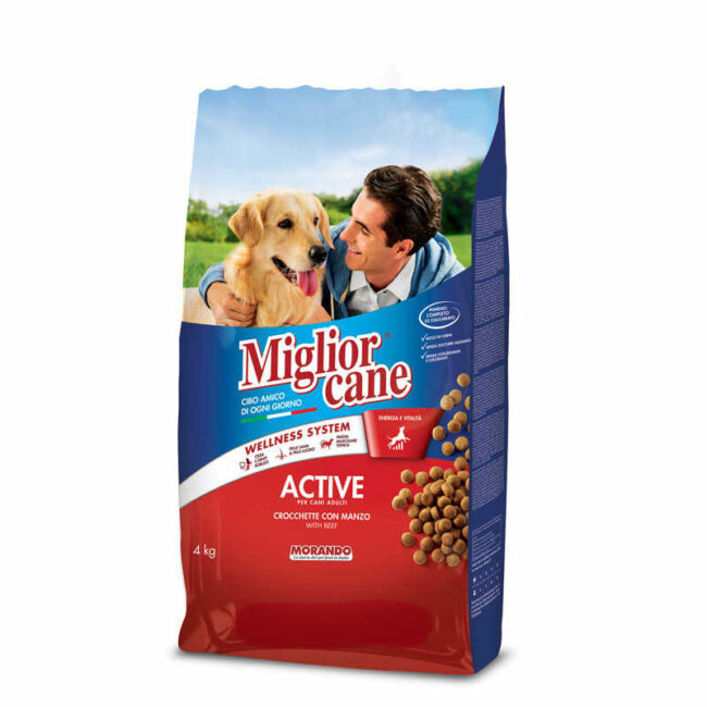 miglior cane ACTIVE CROCCHETTE Recensione della confezione Active crocchette con manzo Miglior cane
