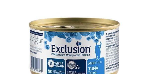 Recensione umido Monoproteico Exclusion mediterraneo Tonno