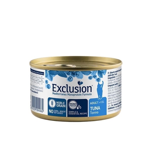 Monoproteico Exclusion mediterraneo Tonno Recensione umido Monoproteico Exclusion mediterraneo Tonno