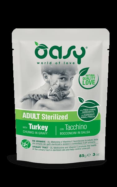 Oasy Adult Sterilized con Tacchino per gatti