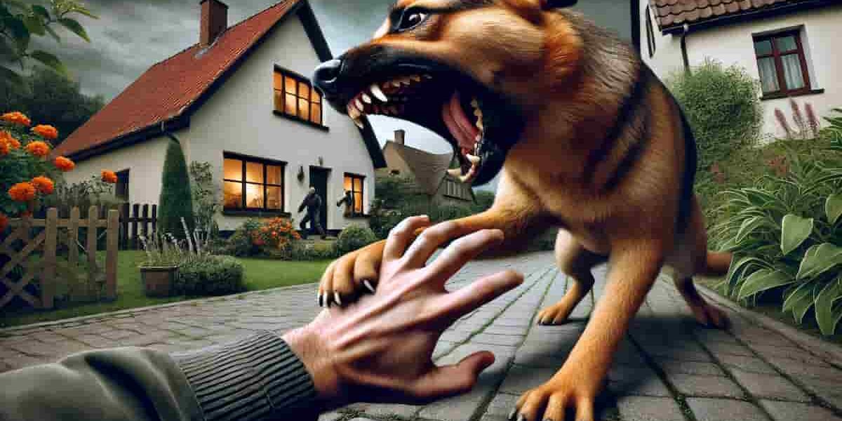 cane aggressivo che morde