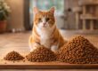 gatto davanti a delle crocchette