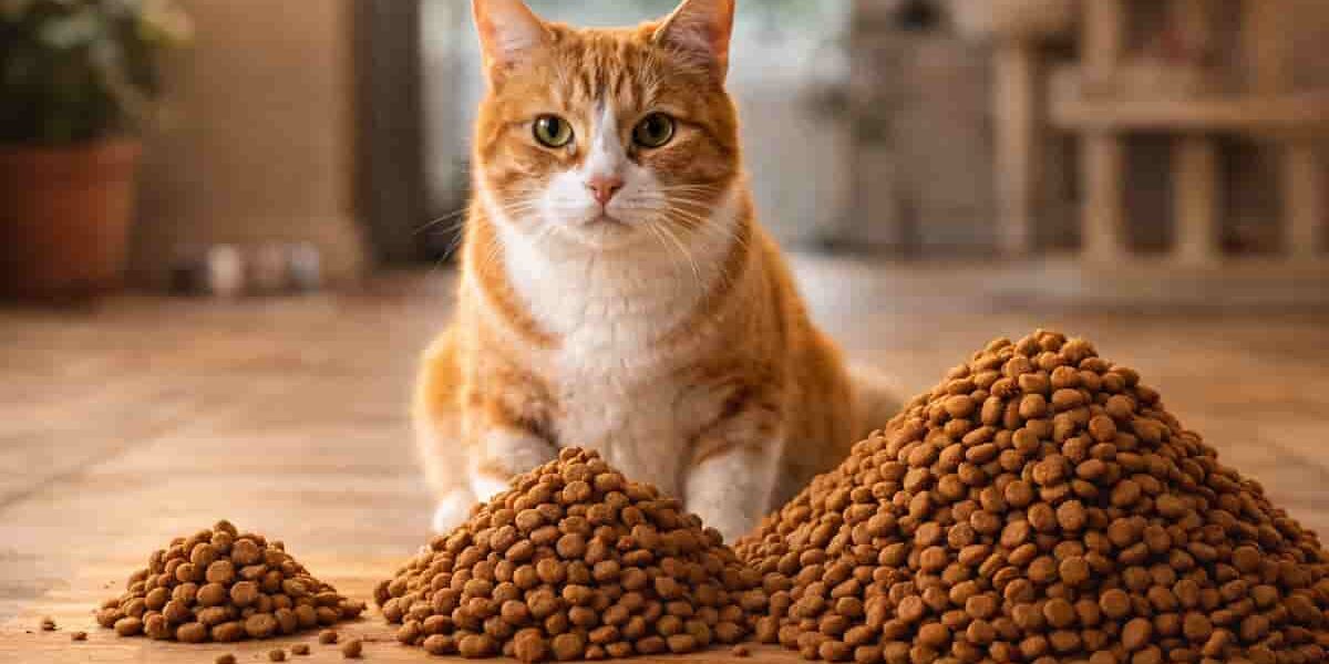 gatto calorie gatto davanti a delle crocchette